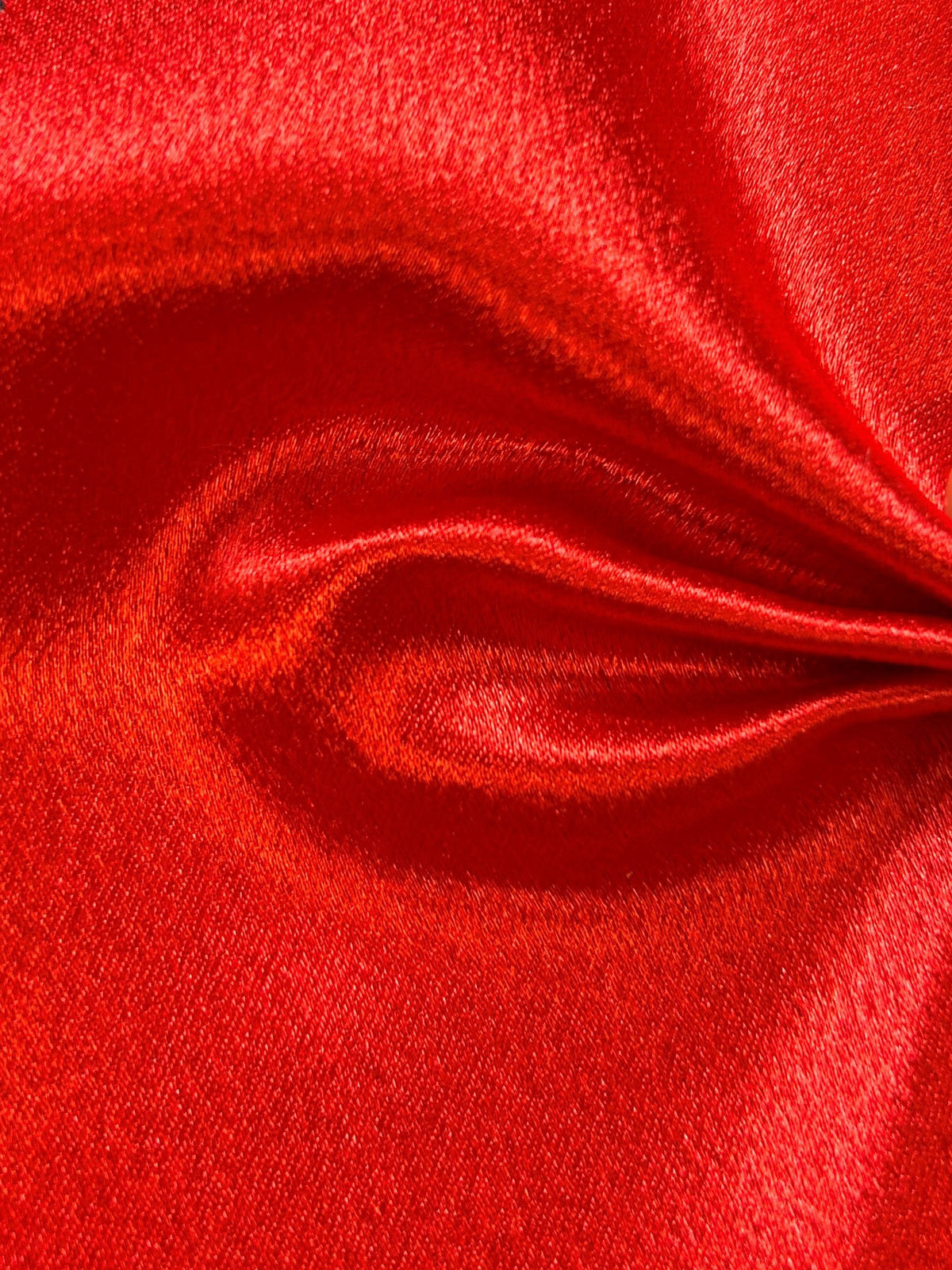 Red Polyester Crepe Back Satin - Desire