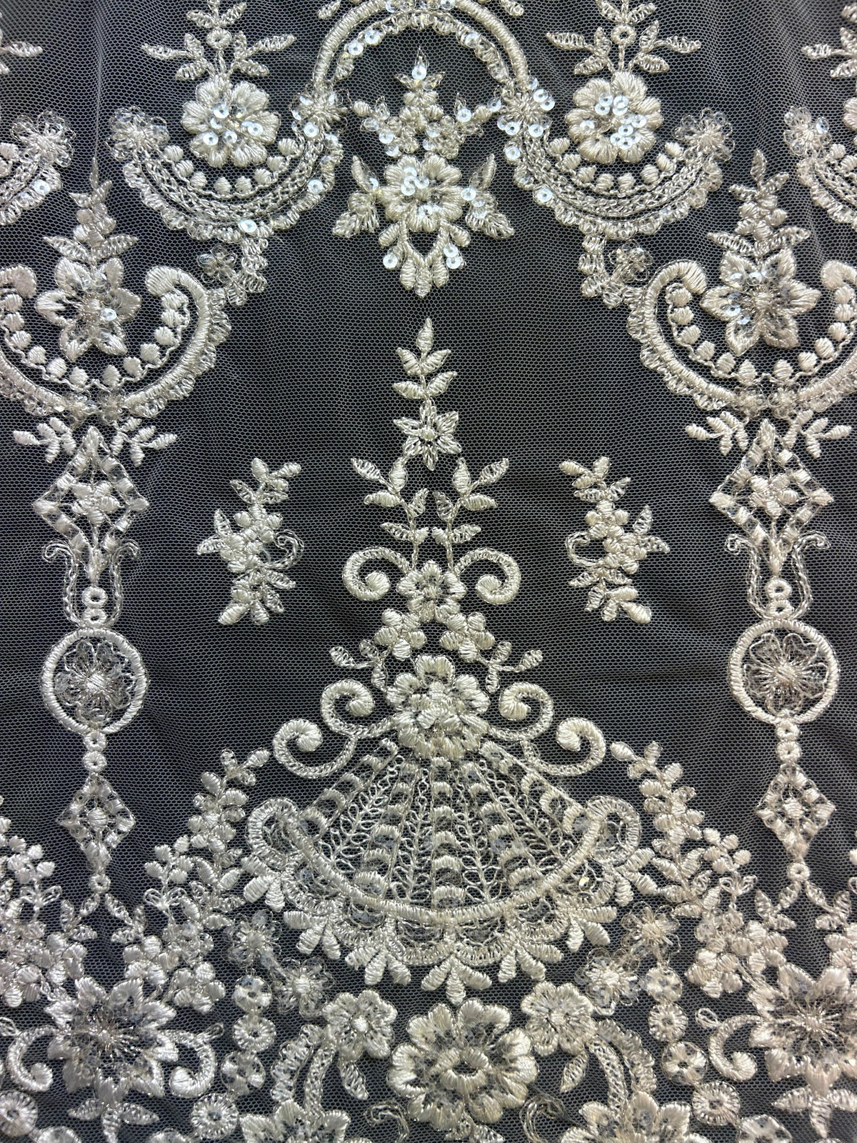 Ivory Embroidered Lace - Ruby