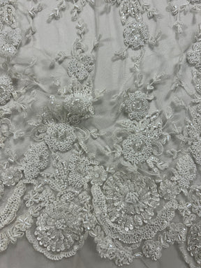 Ivory Beaded Lace - Salvadora