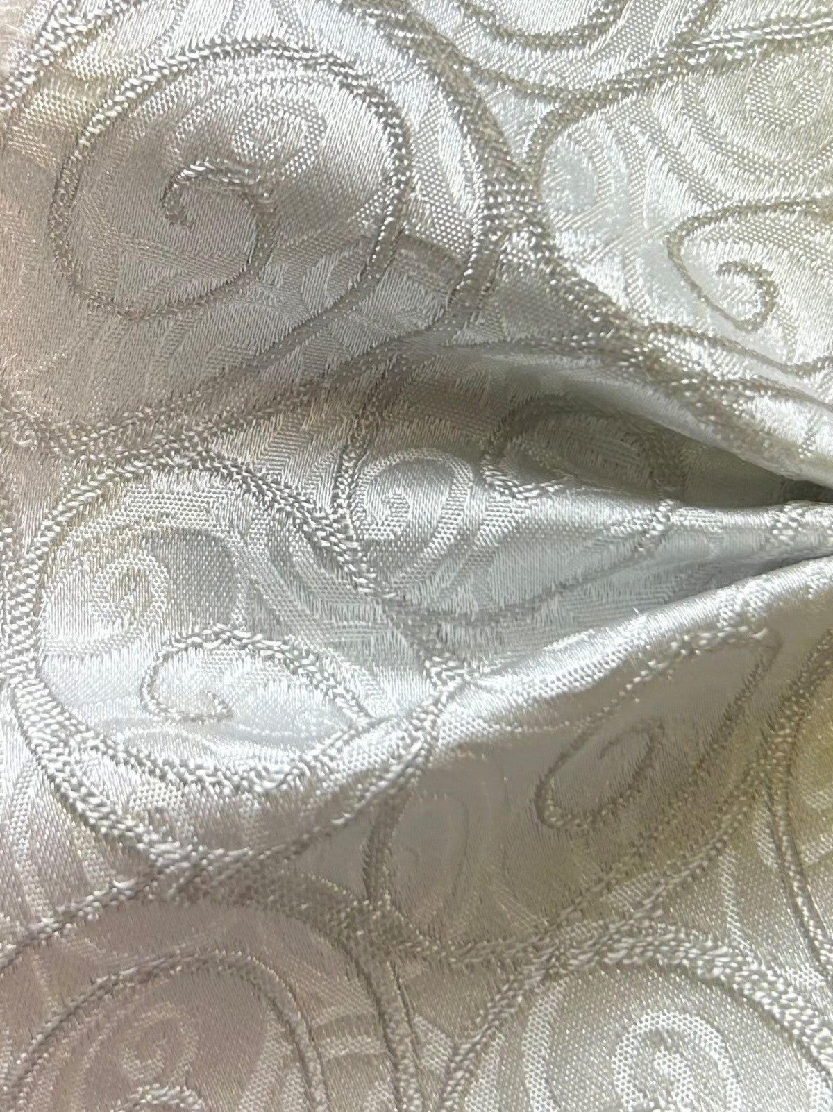 Silver Jacquard Fabric - Cagliari