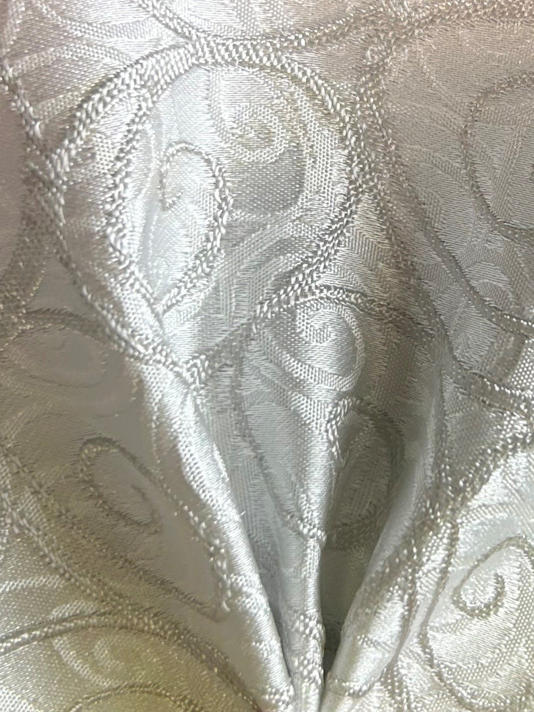 Silver Jacquard Fabric - Cagliari