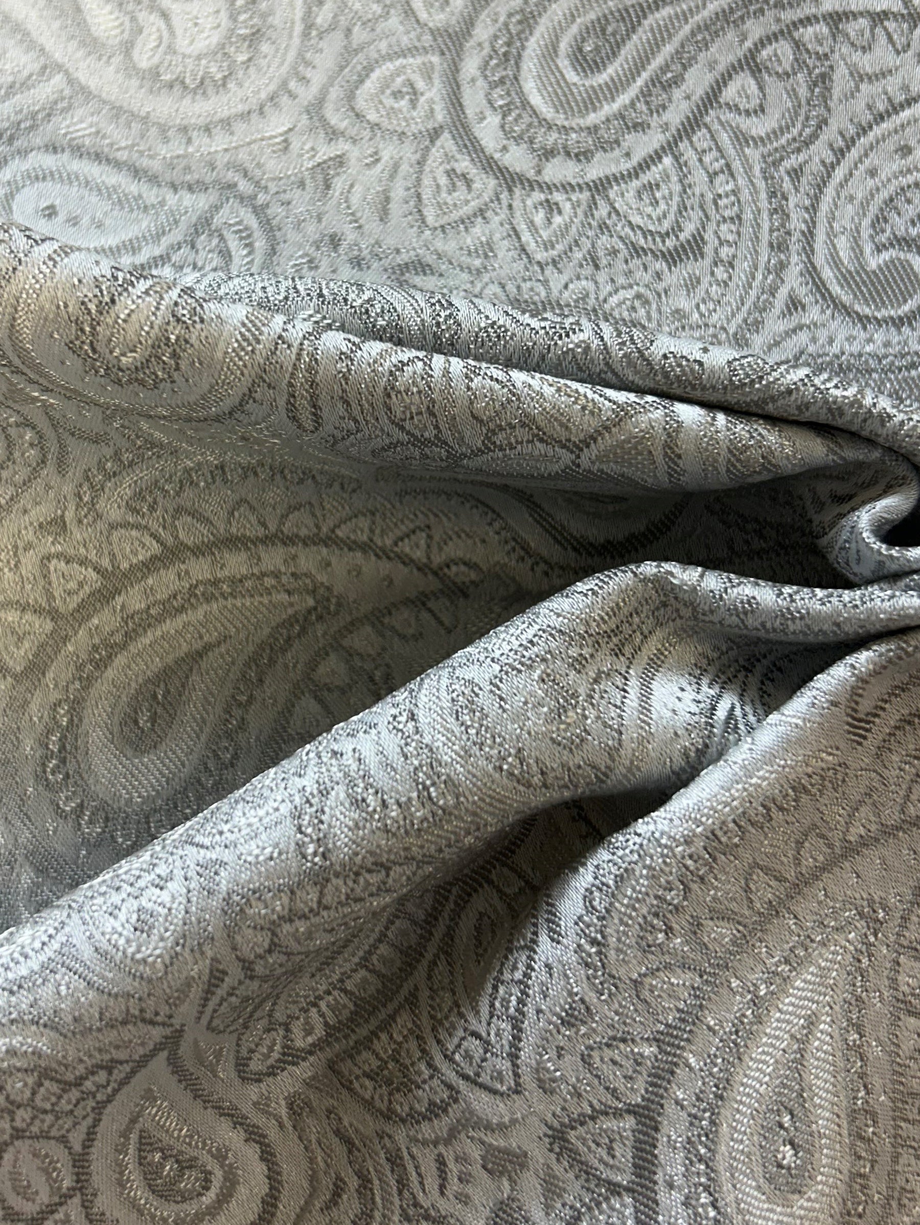 Silver Waistcoat Fabric - Dijon