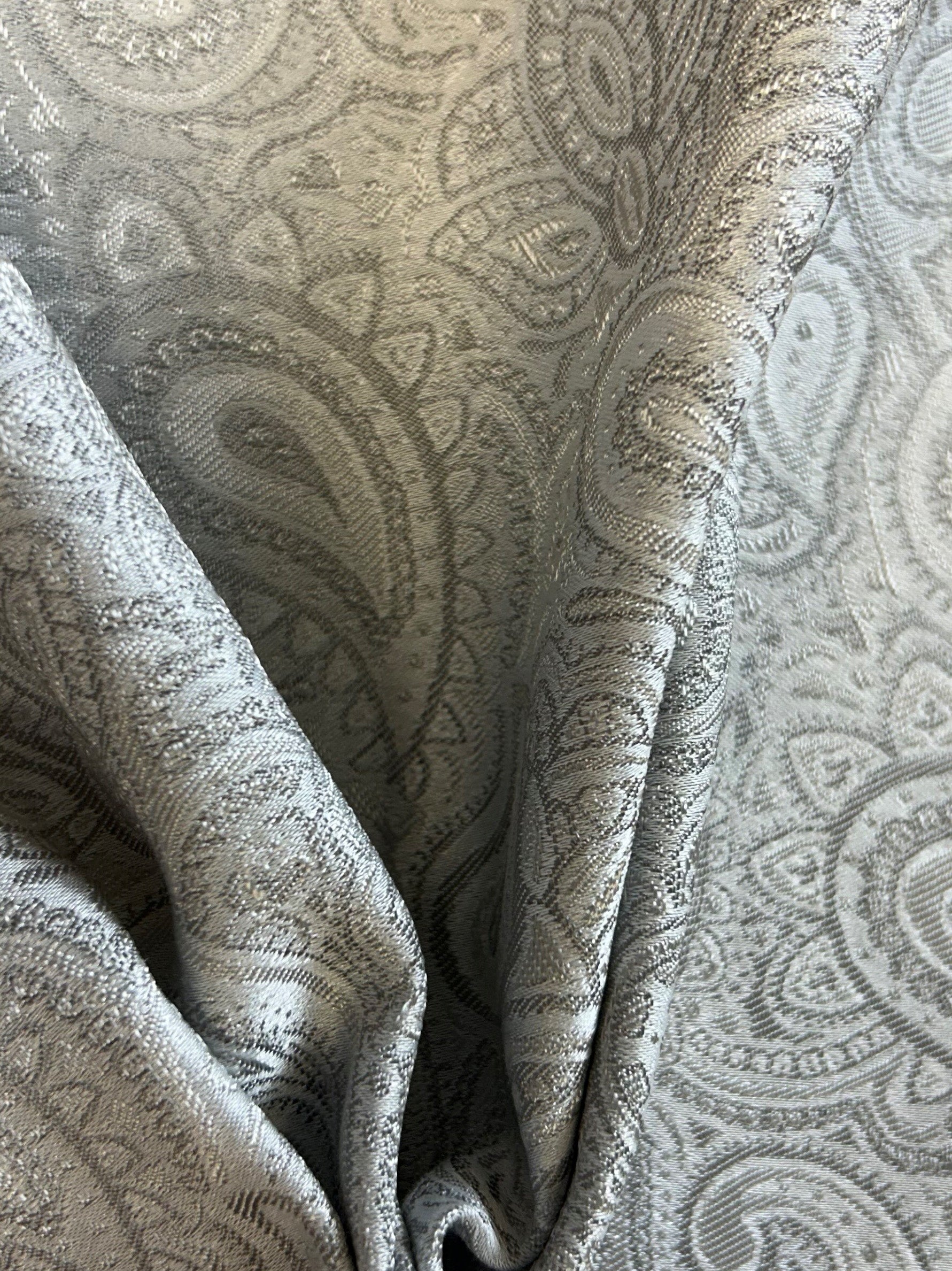 Silver Waistcoat Fabric - Dijon