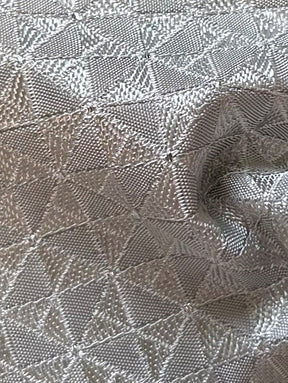 Silver Jacquard Fabric - Hamburg