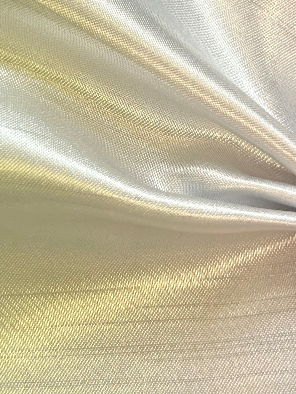 Silver Polyester Satin Backed Dupion - Clarity