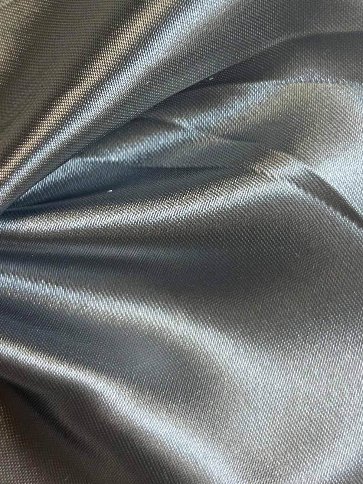 Silver Polyester Satin - Ascot