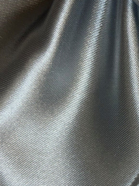 Silver Polyester Satin - Ascot