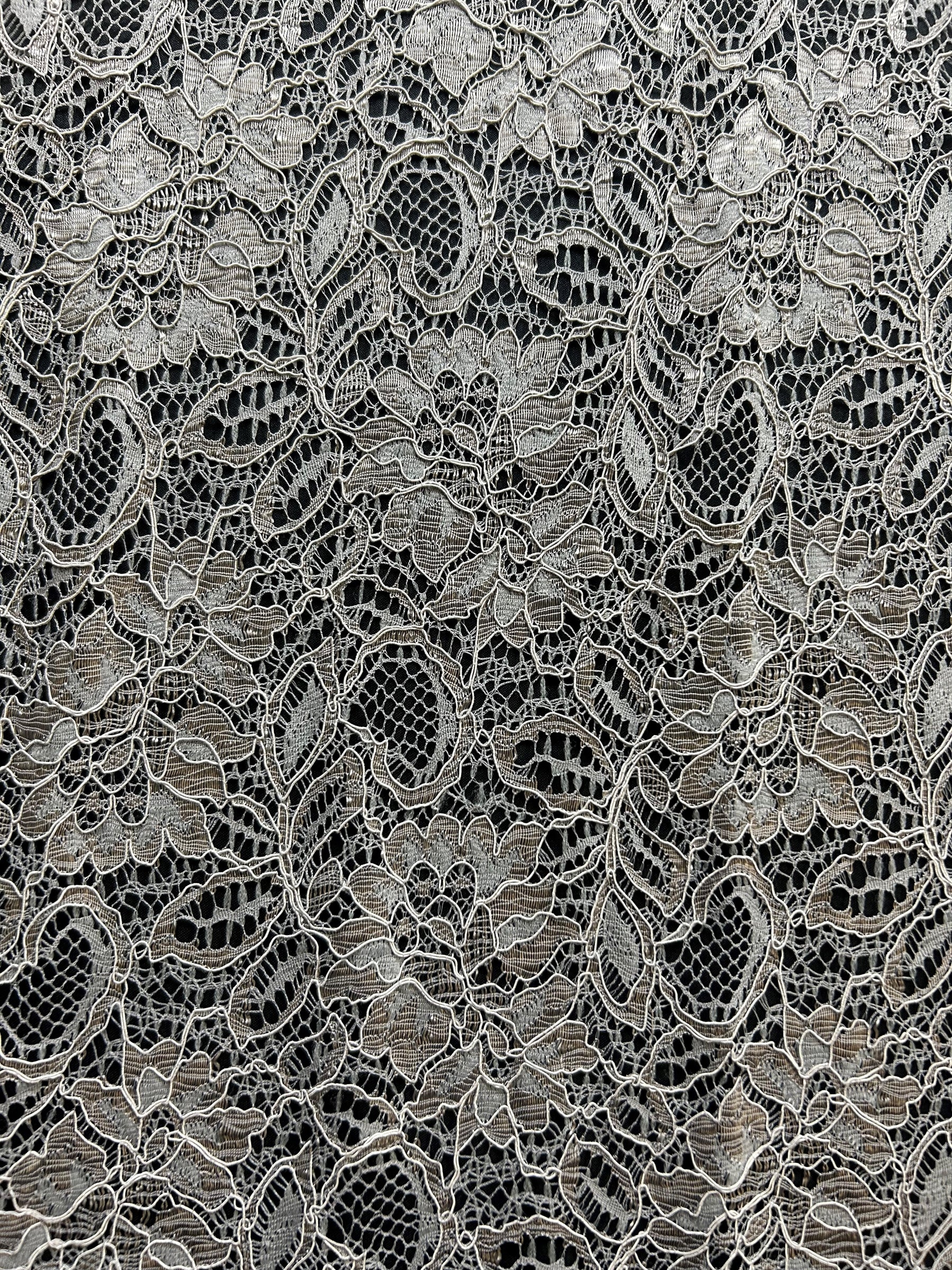 Pewter Grey Corded Lace - Sinead