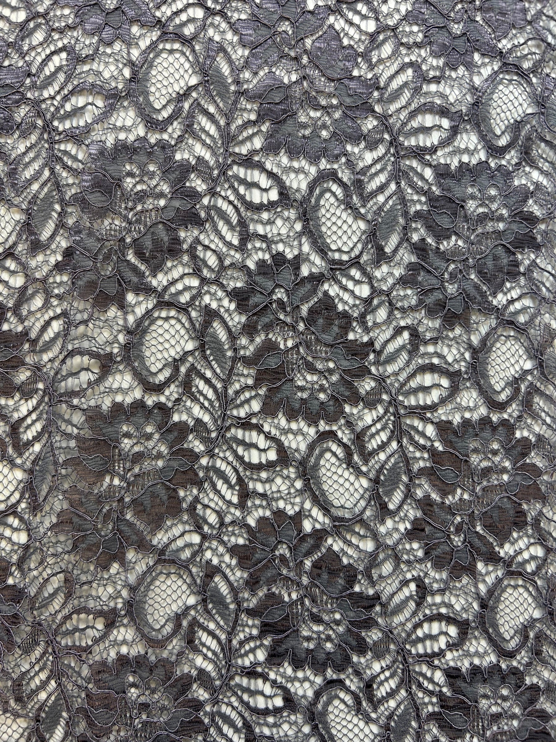 Steel Grey Corded Lace - Sinead