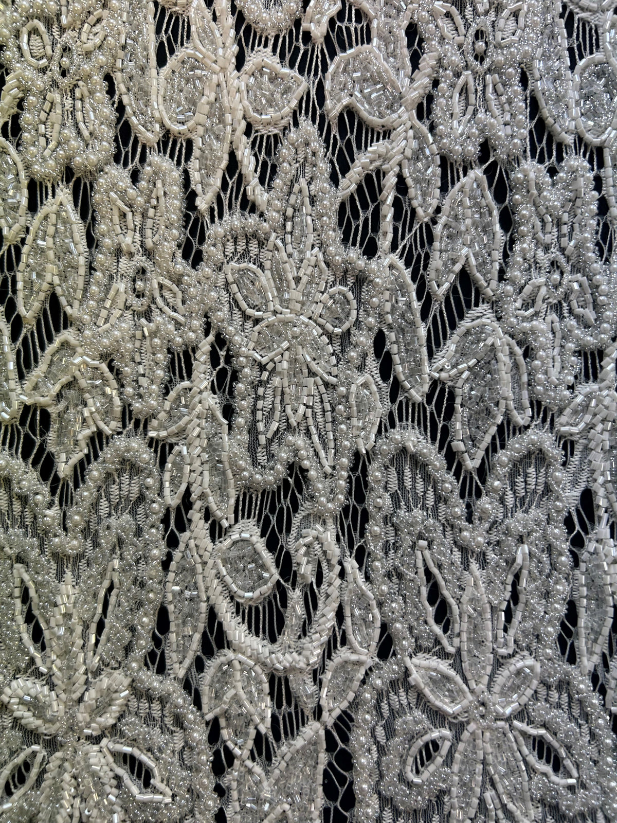 Ivory Beaded Lace - Siobhan