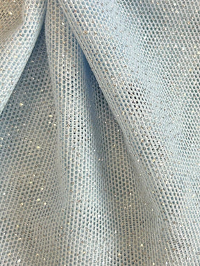 Sky Stretch Glitter Fabric - Ballerina