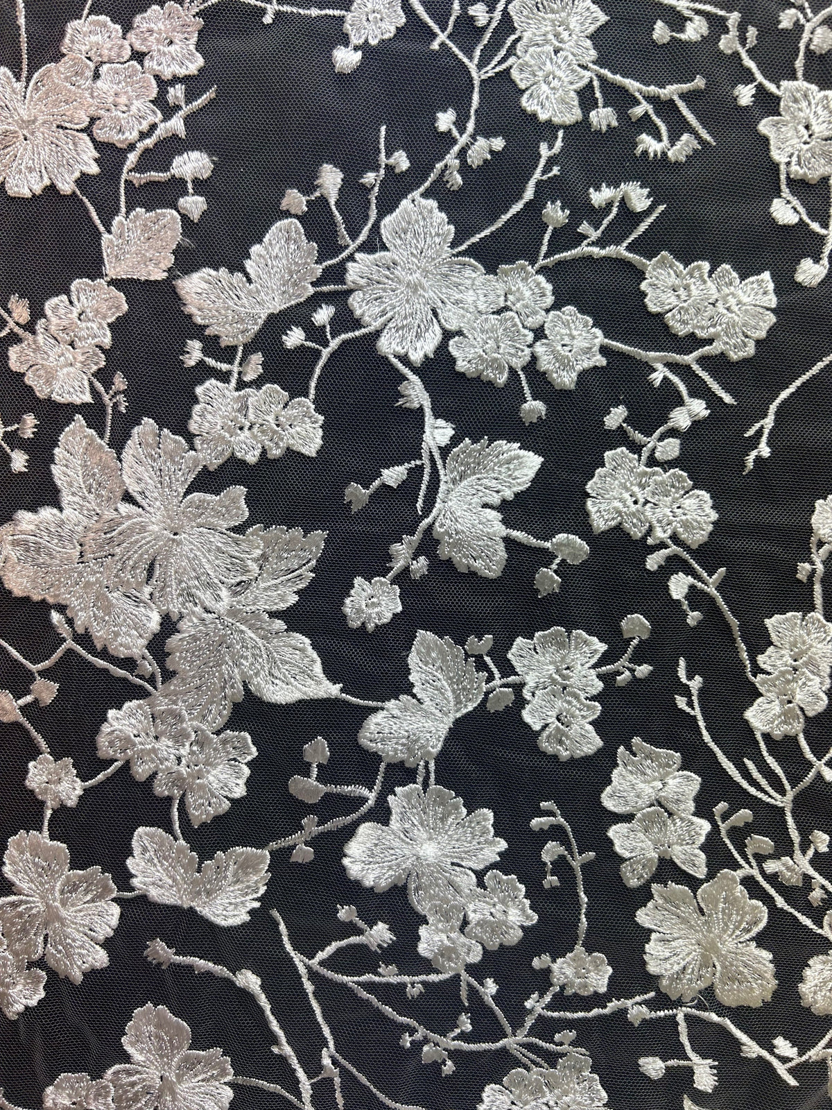 Ivory Italian Embroidered Lace - Styla