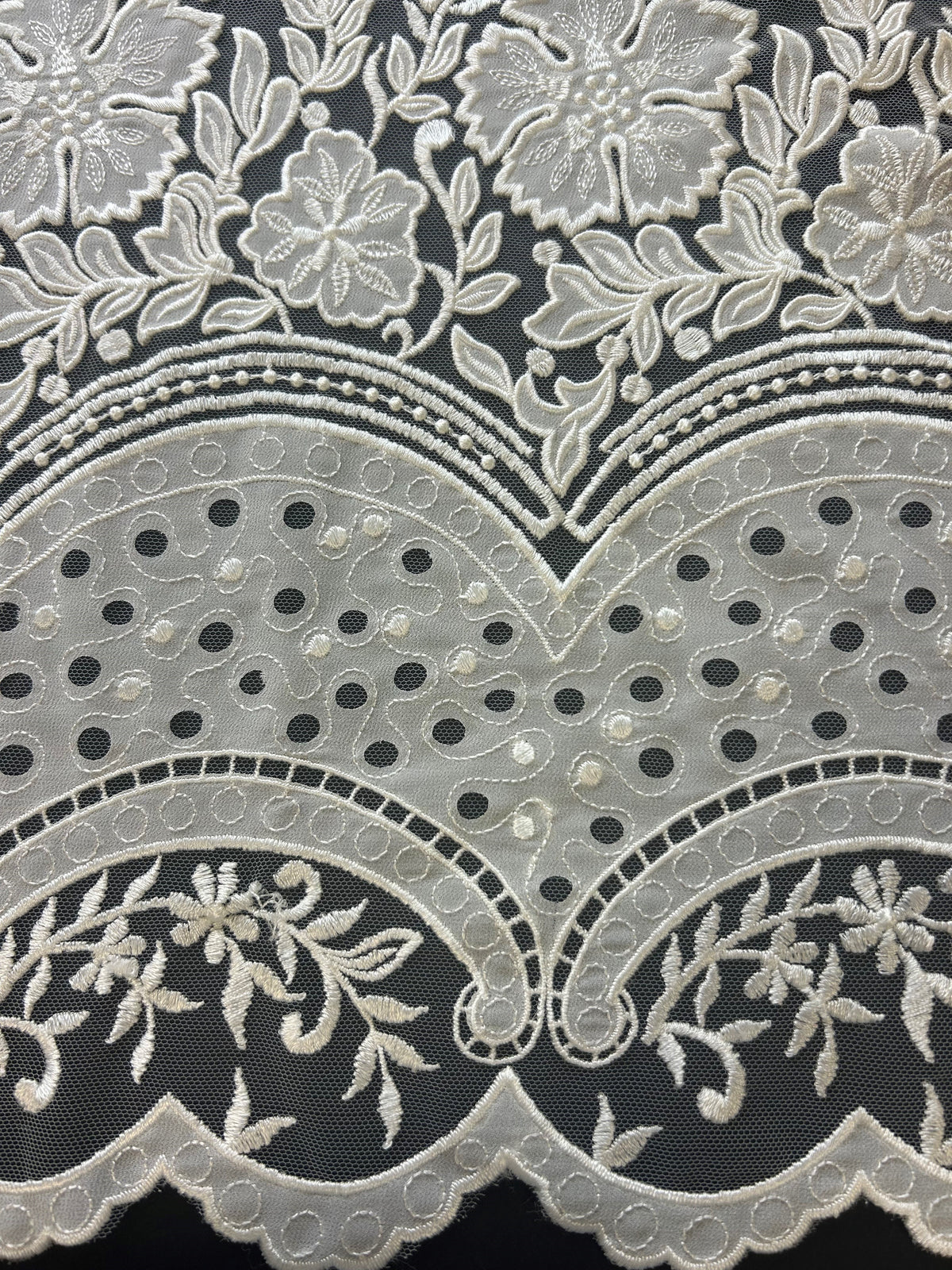 Ivory Laser and Embroidered Lace - Tamara