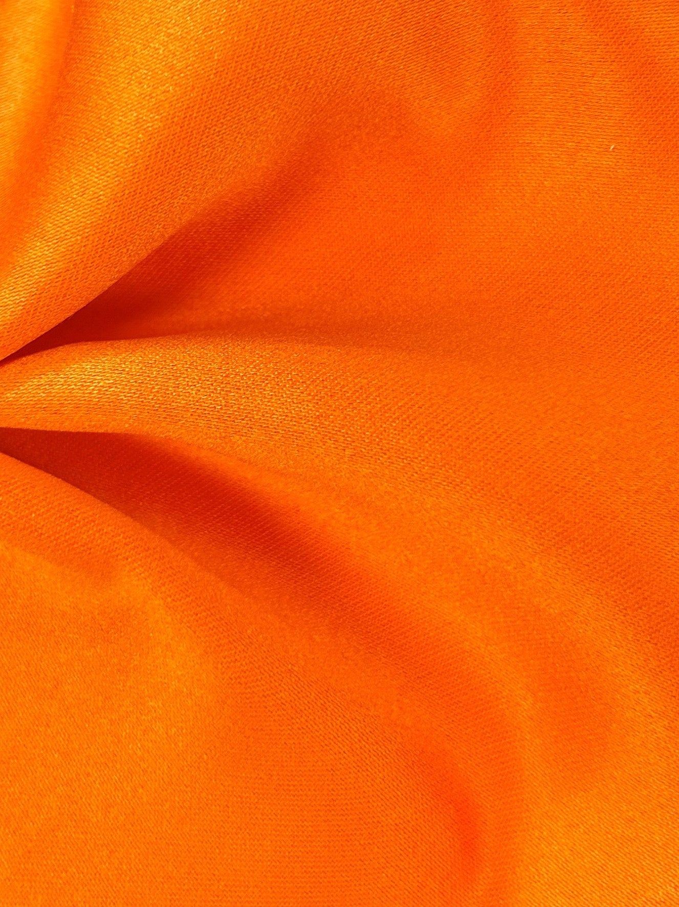 Tangerine Polyester Satin - Majestic