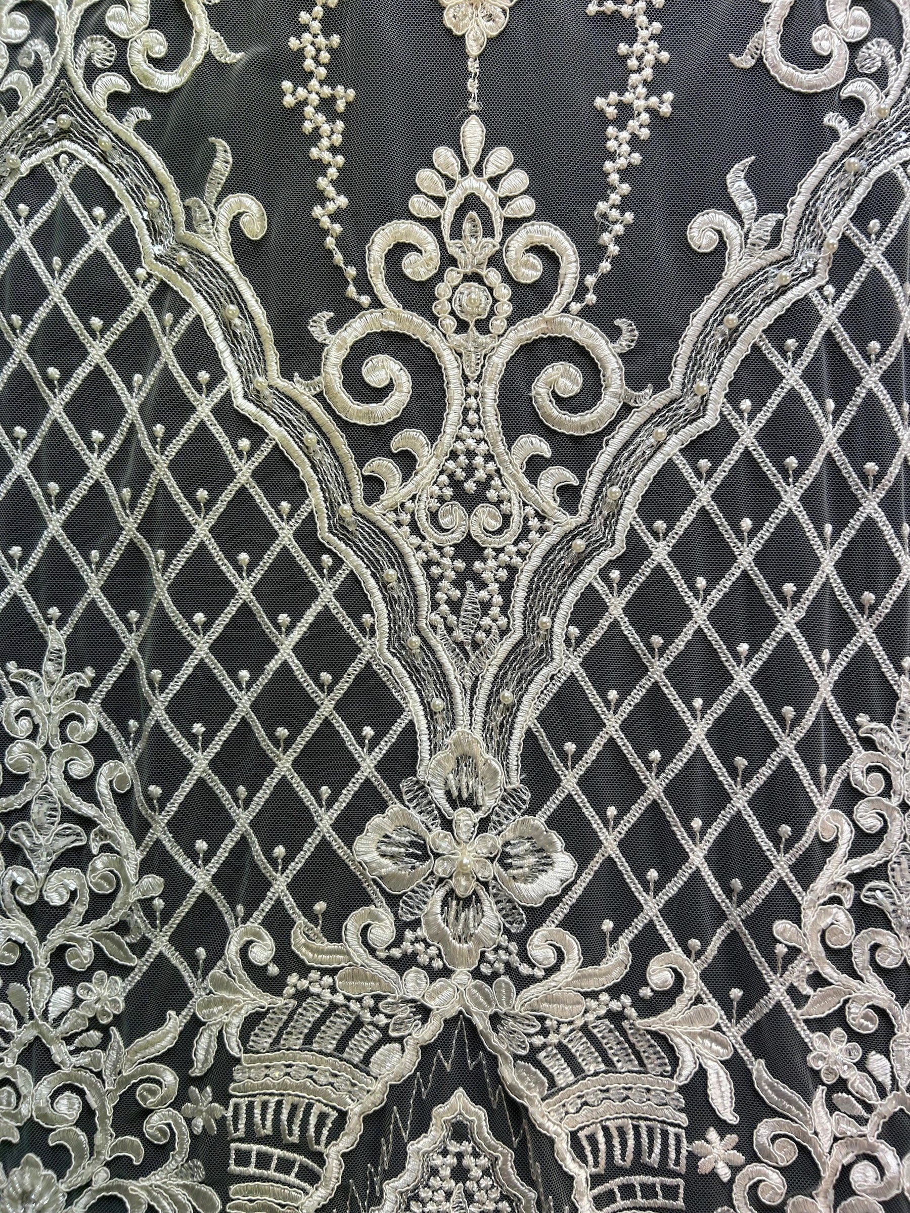 Ivory Embroidered Lace - Taylor