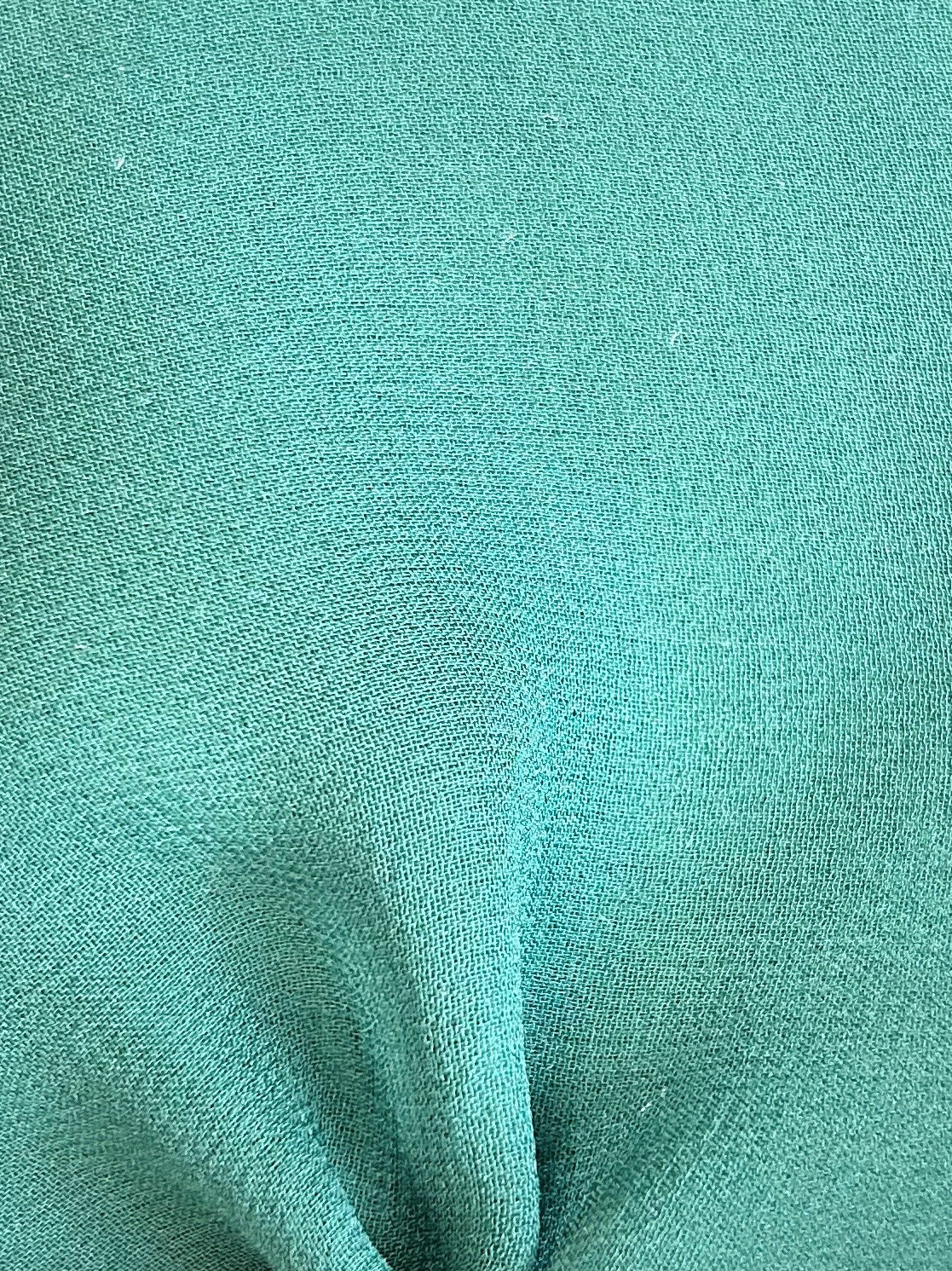 Teal Green Silk Georgette - Shimmer