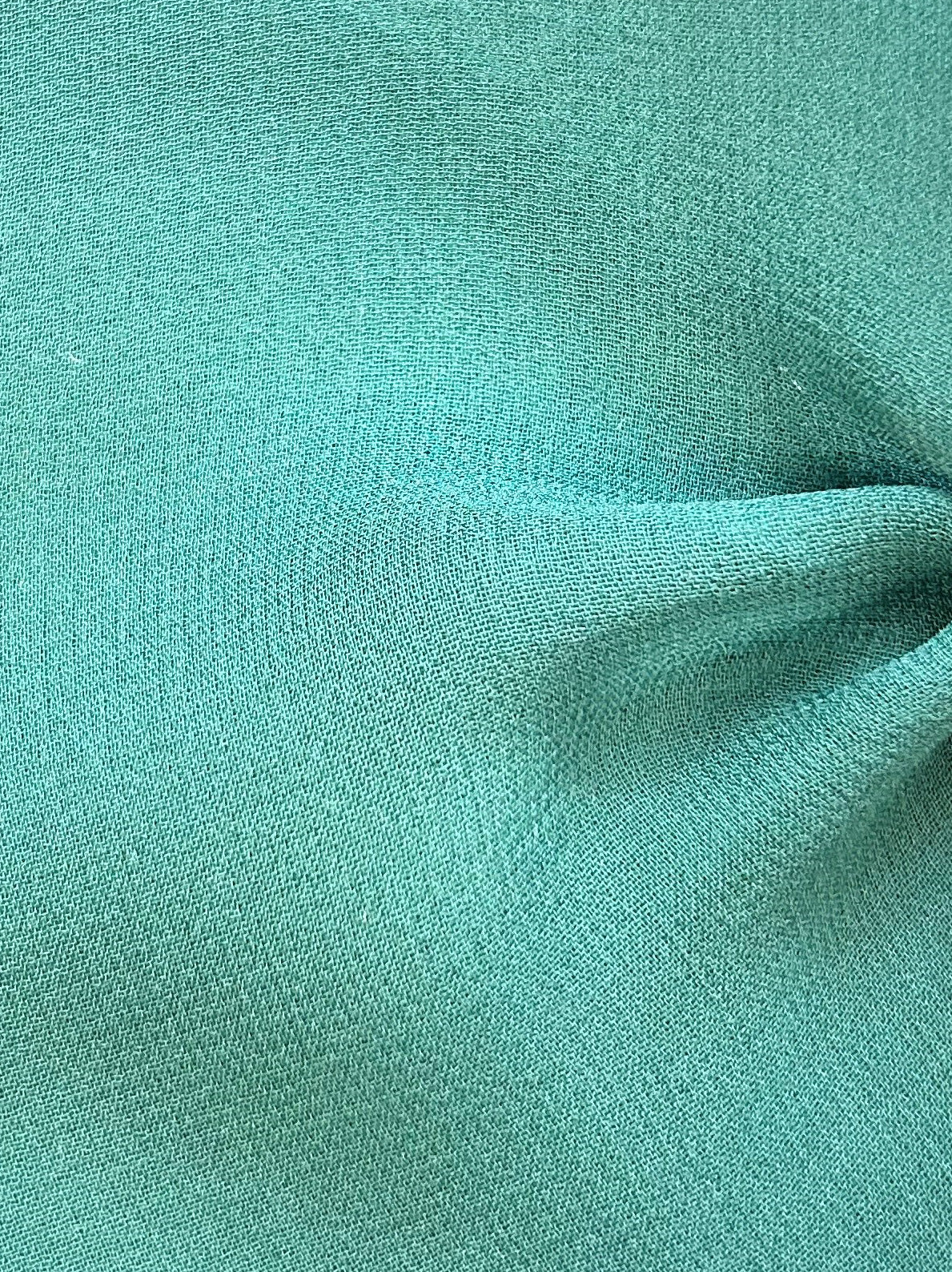 Teal Green Silk Georgette - Shimmer