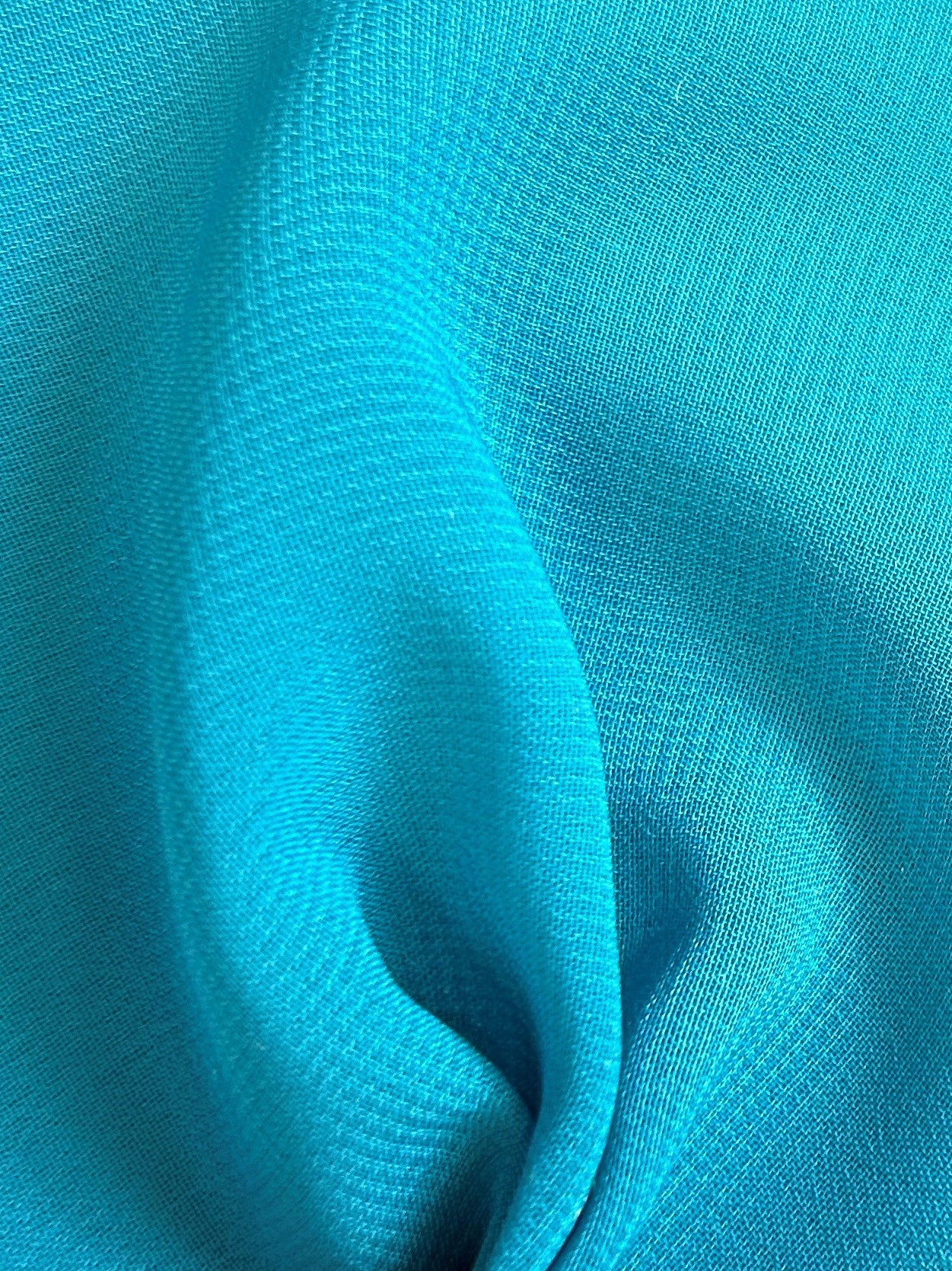 Teal Polyester Georgette - Silhouette