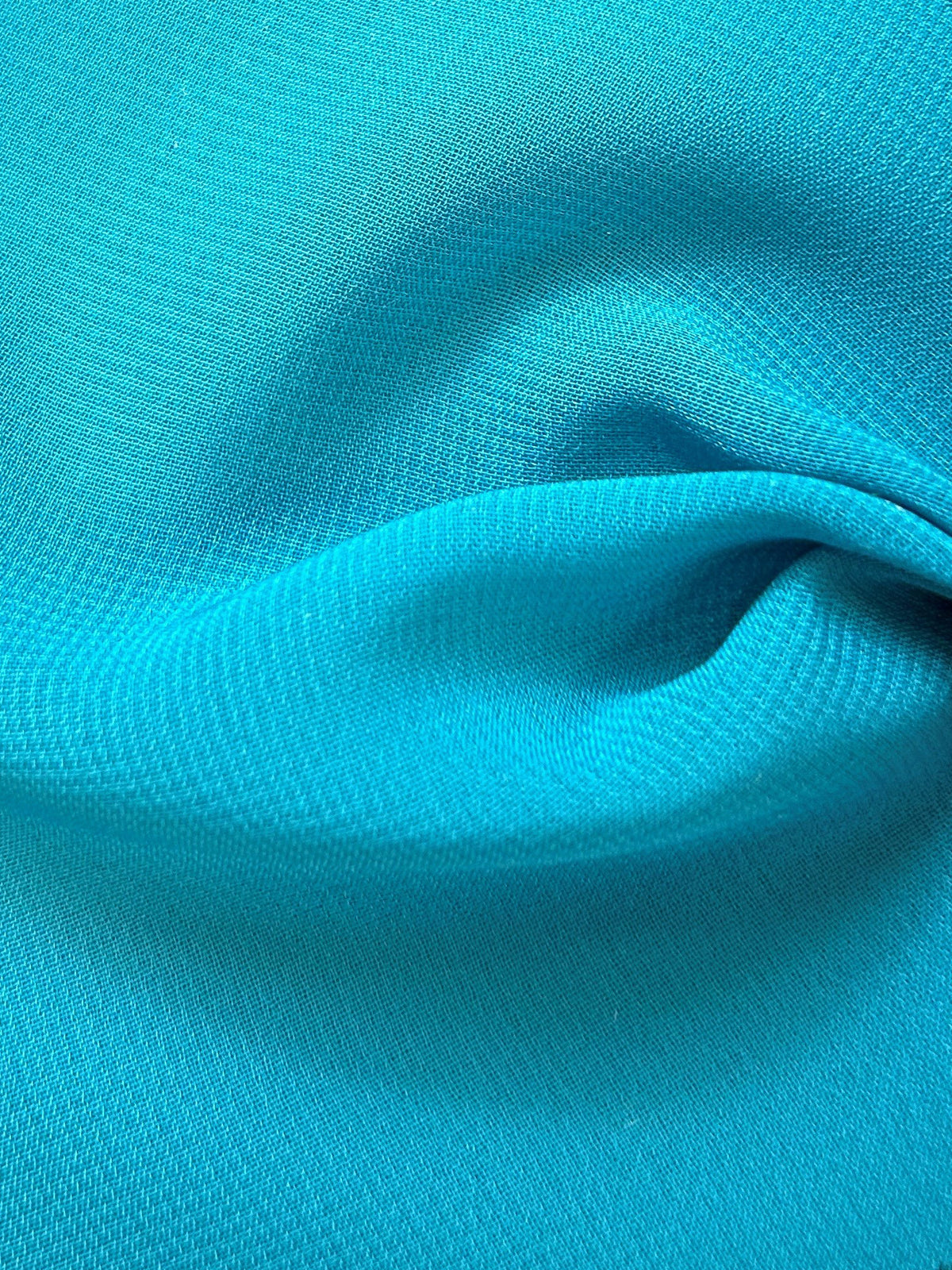 Teal Polyester Georgette - Silhouette