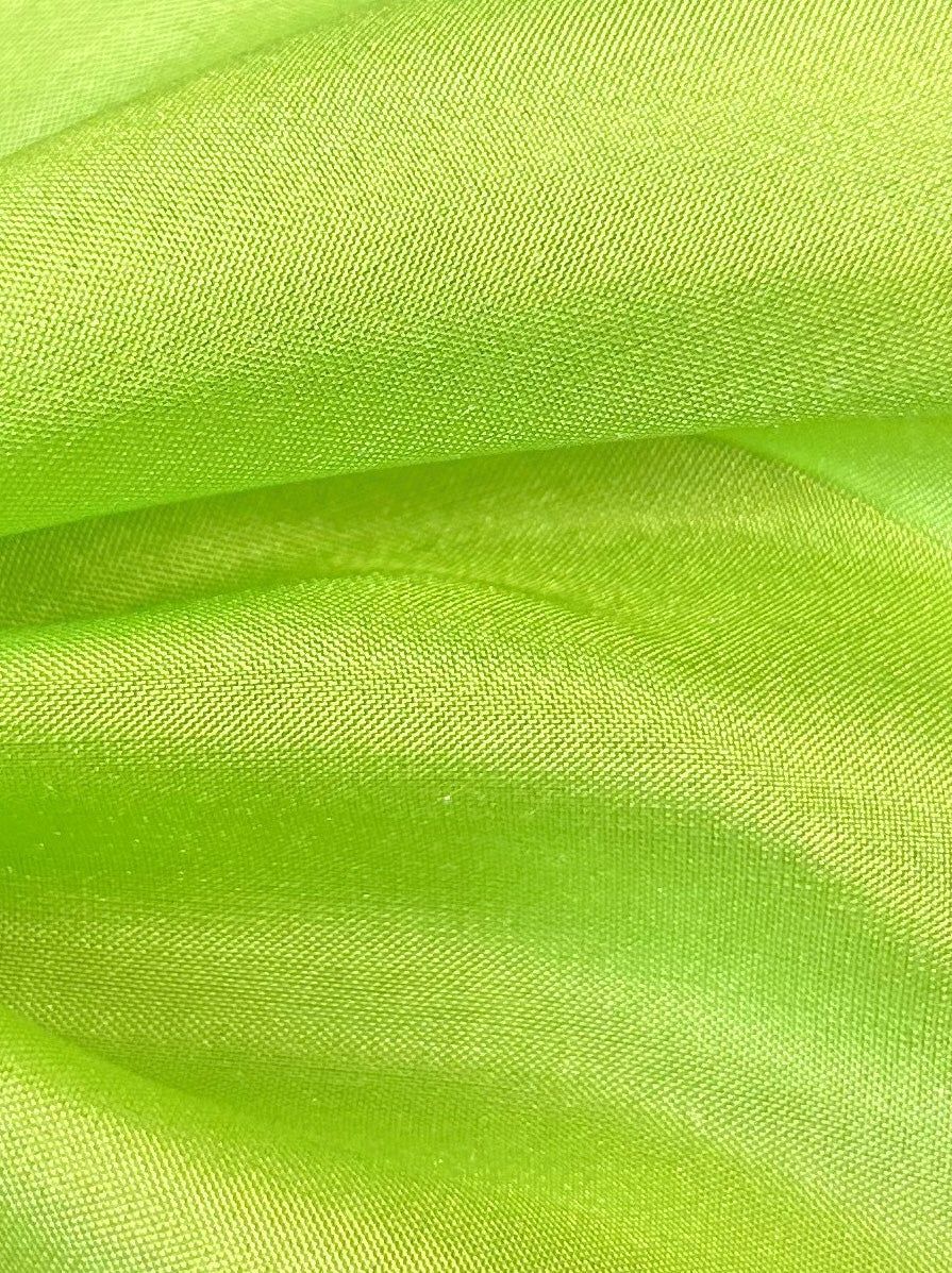 Tropical Lime Silk Habotai - Mosaic