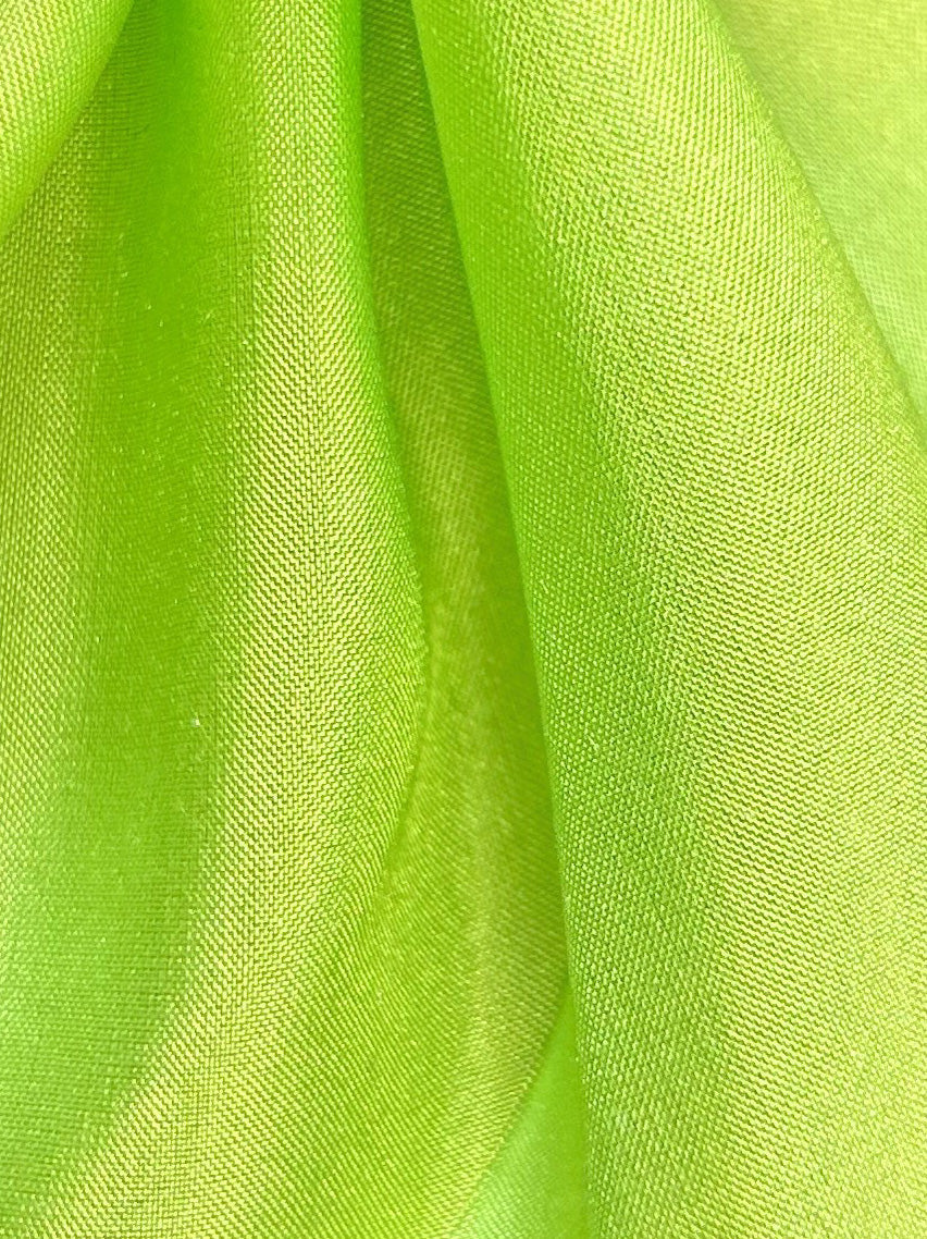 Tropical Lime Silk Habotai - Mosaic