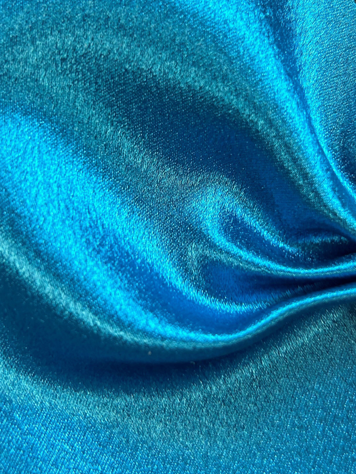 Turquoise Polyester Crepe Back Satin - Desire