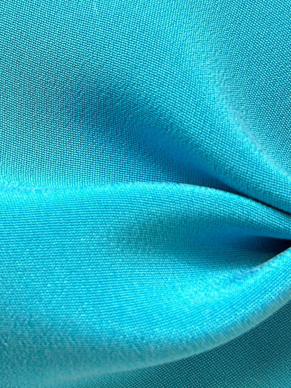 Turquoise Silk Double Crepe - Tantalise