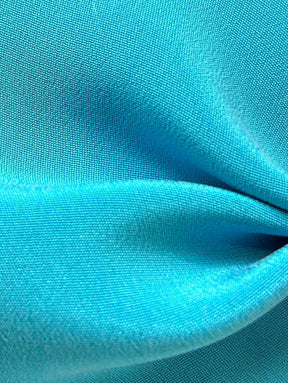 Turquoise Silk Double Crepe - Tantalise