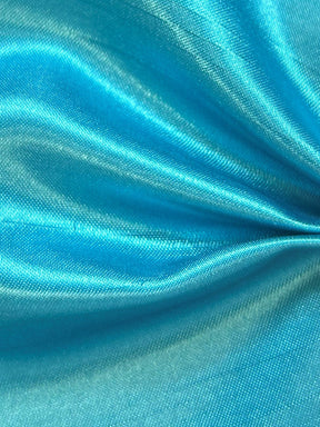 Turquoise Polyester Satin Backed Dupion - Clarity