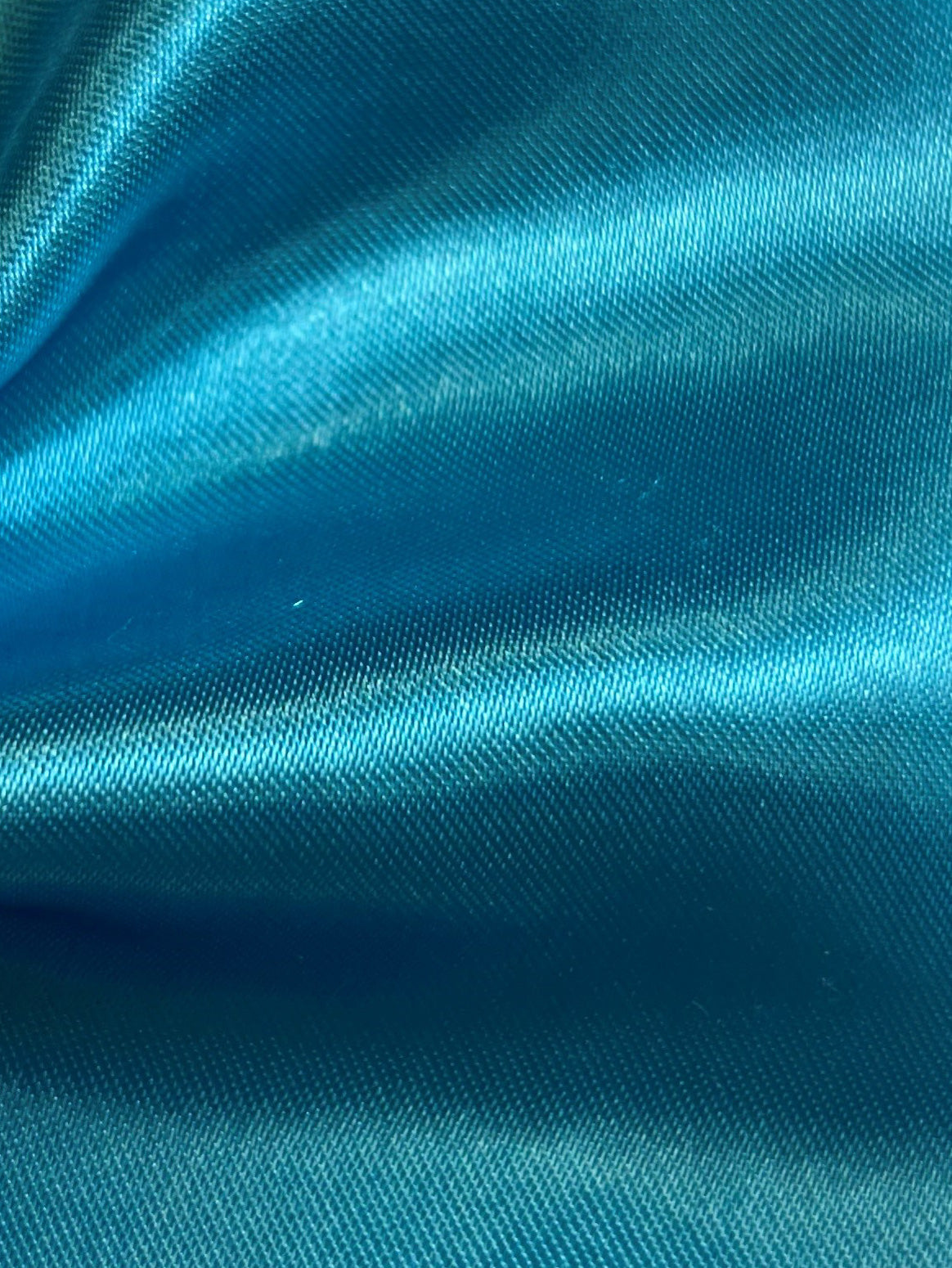 Turquoise Polyester Satin - Ascot