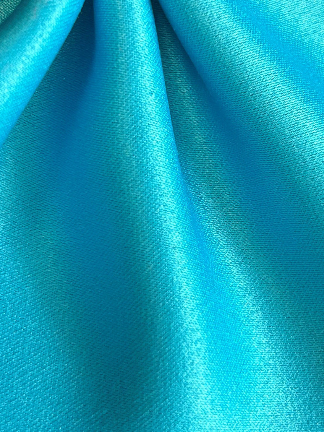 Turquoise Satin Backed Crepe - Princess