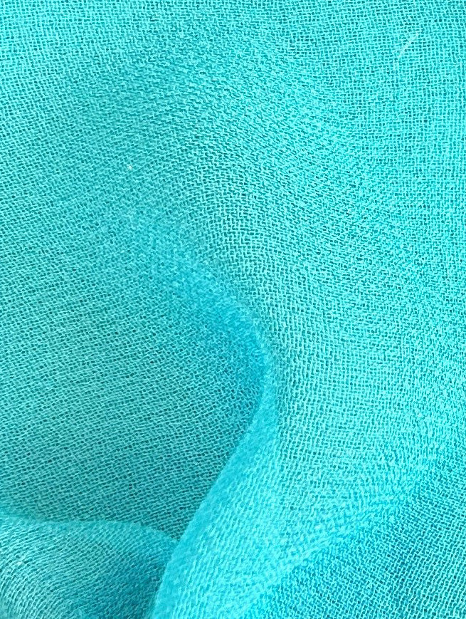 Turquoise Silk Georgette - Shimmer