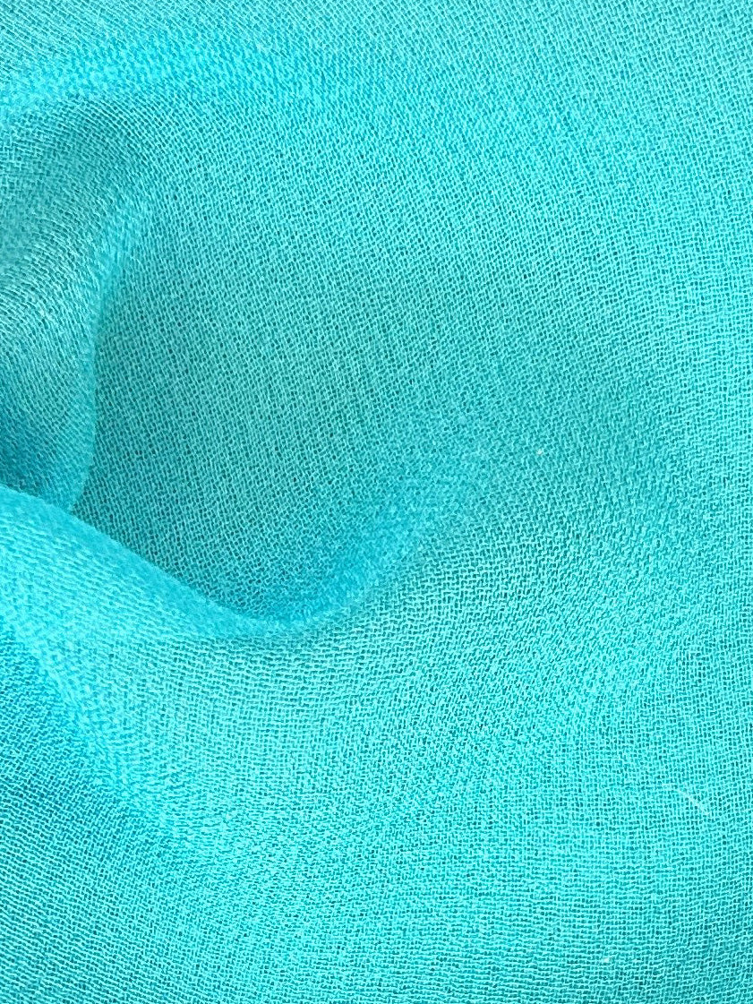 Turquoise Silk Georgette - Shimmer