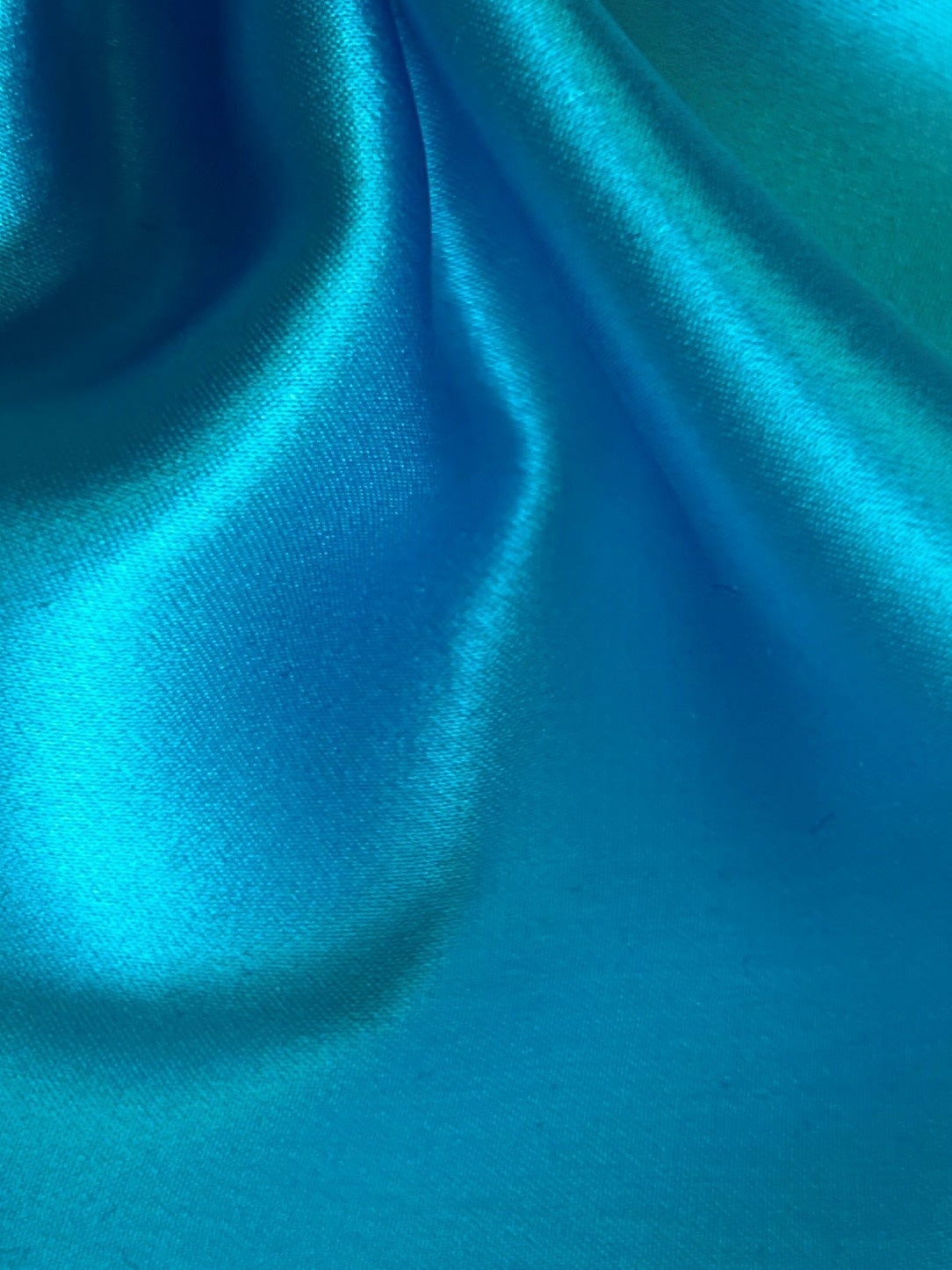 Turquoise Silk Satin - Splendour