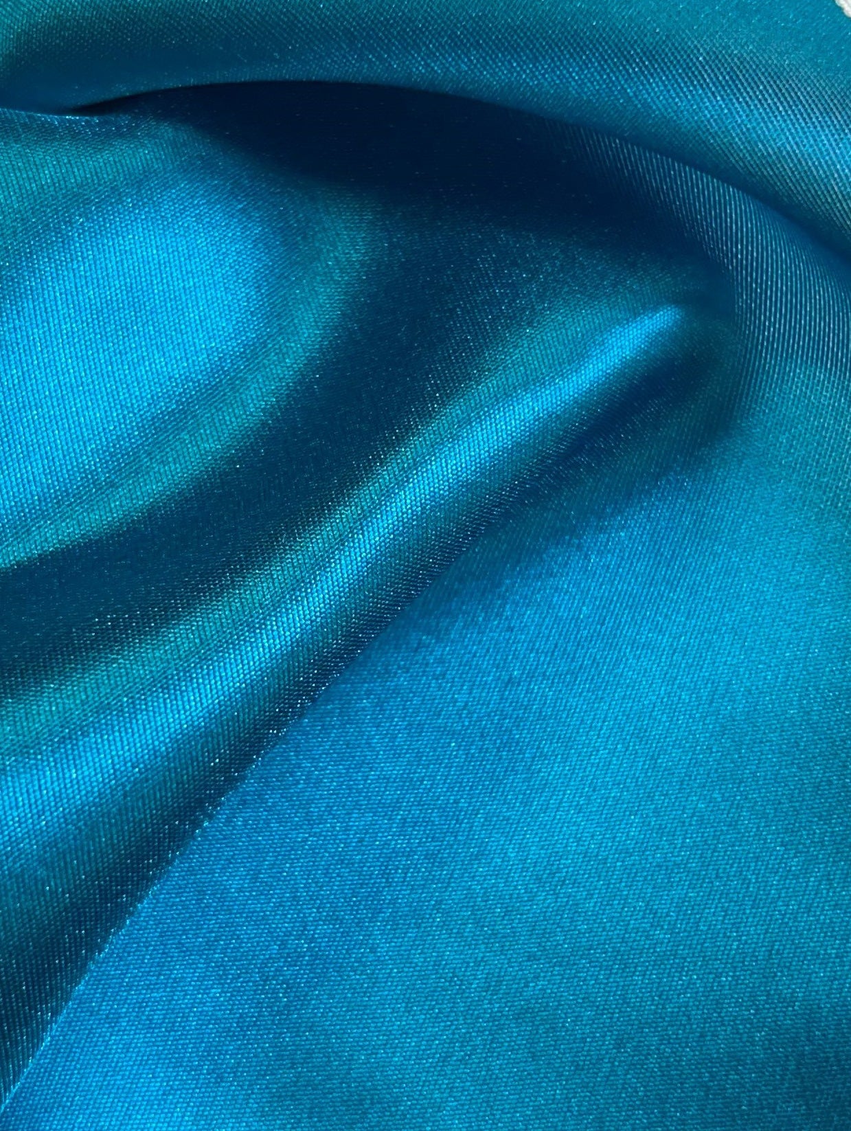 Turquoise Polyester Taffeta - Waltz