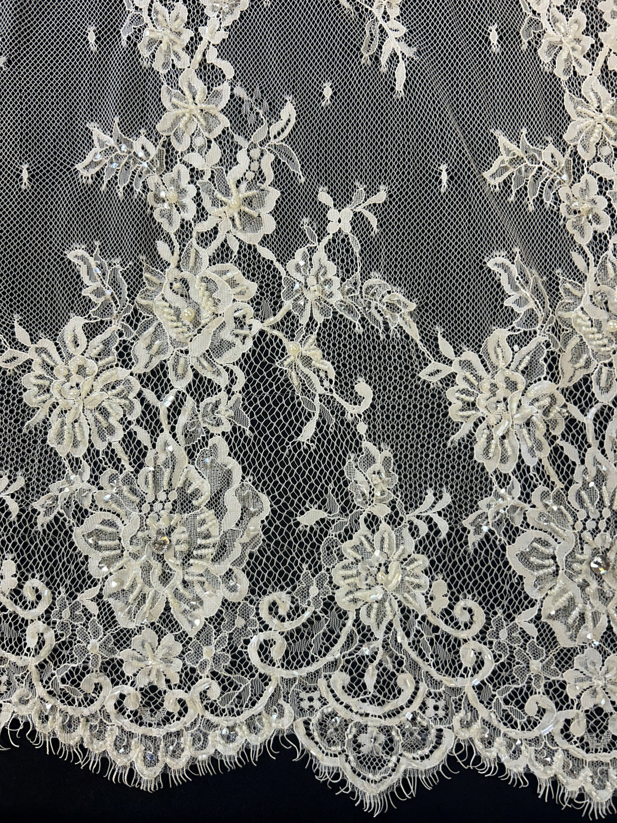 Ivory Beaded Lace – Valerie