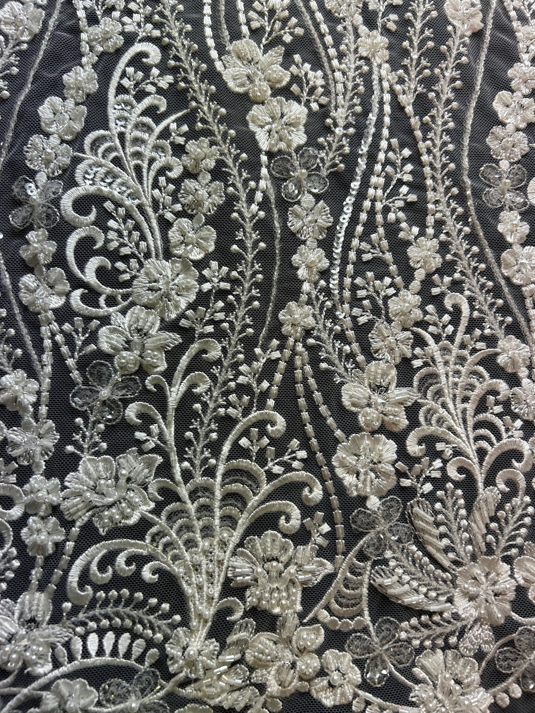 Ivory Embroidered Lace – Vera