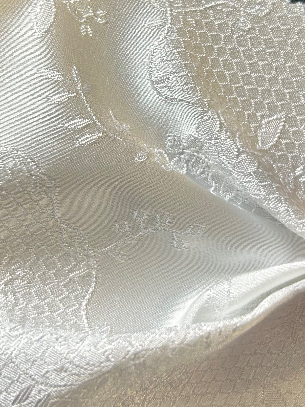 White Jacquard Fabric - Antwerp