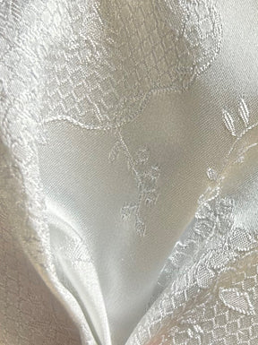 White Jacquard Fabric - Antwerp