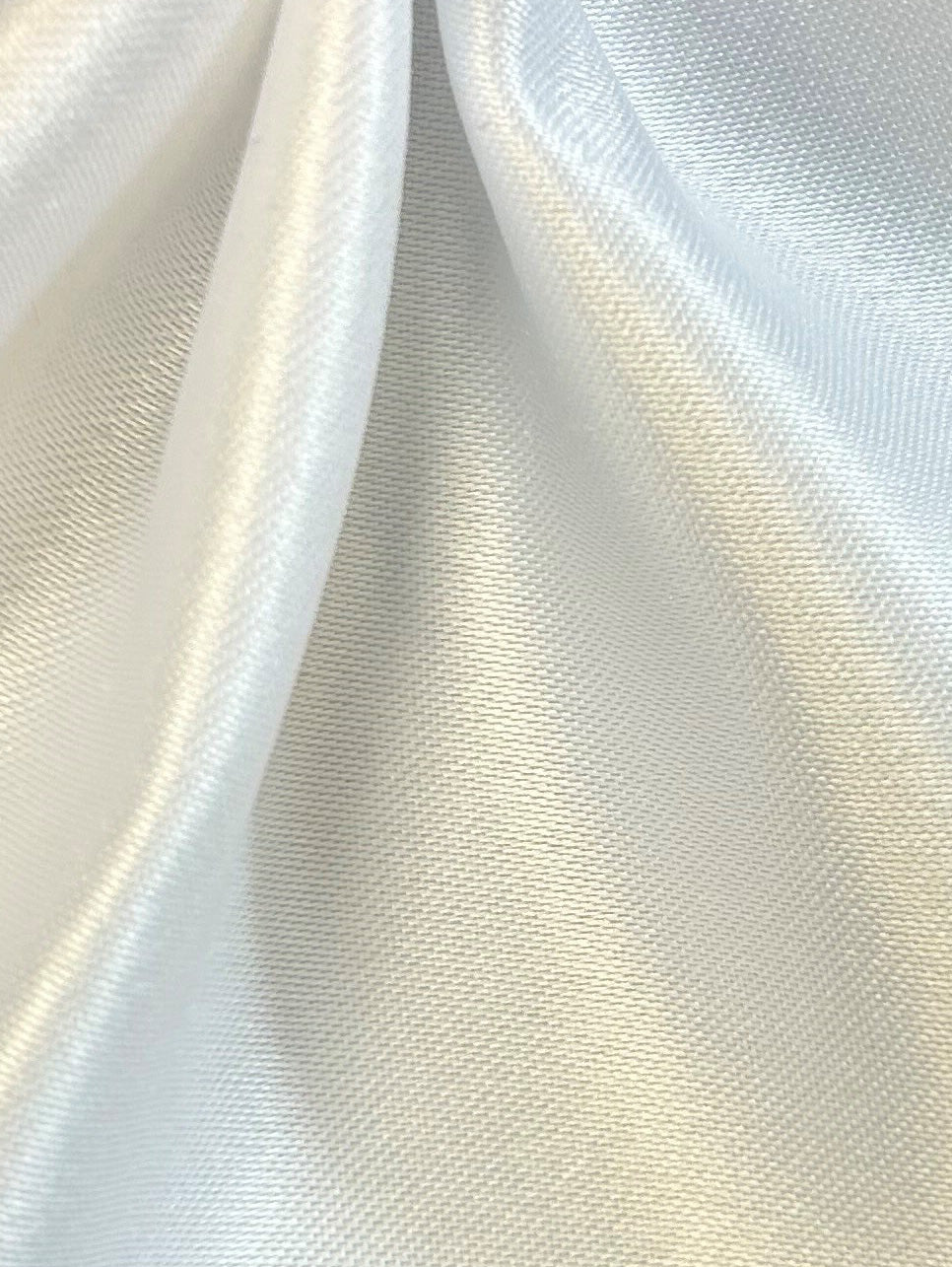 White Polyester Satin - Majestic