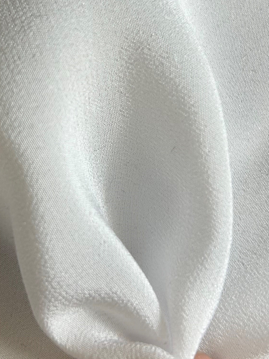 White Silk Crepe de Chine - Glamour