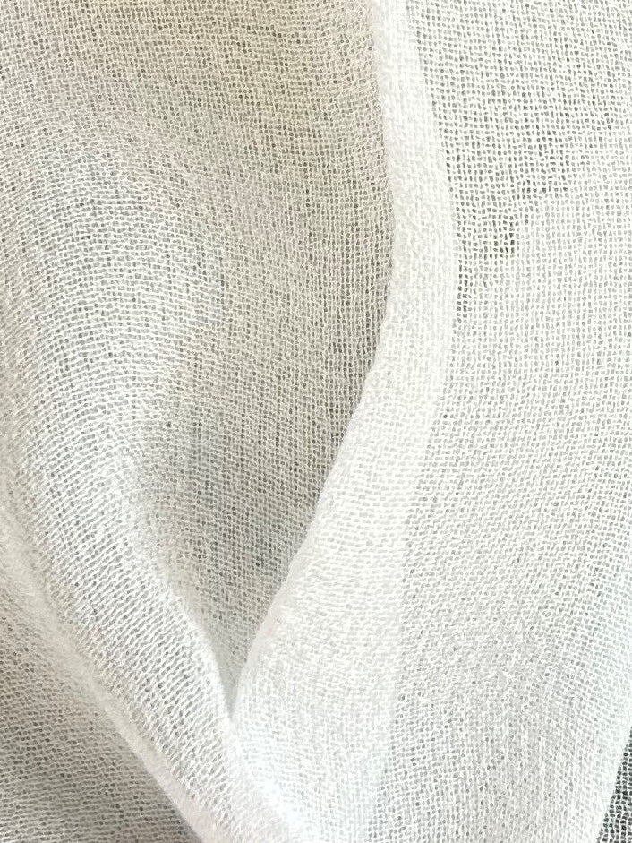 White Silk Georgette - Shimmer