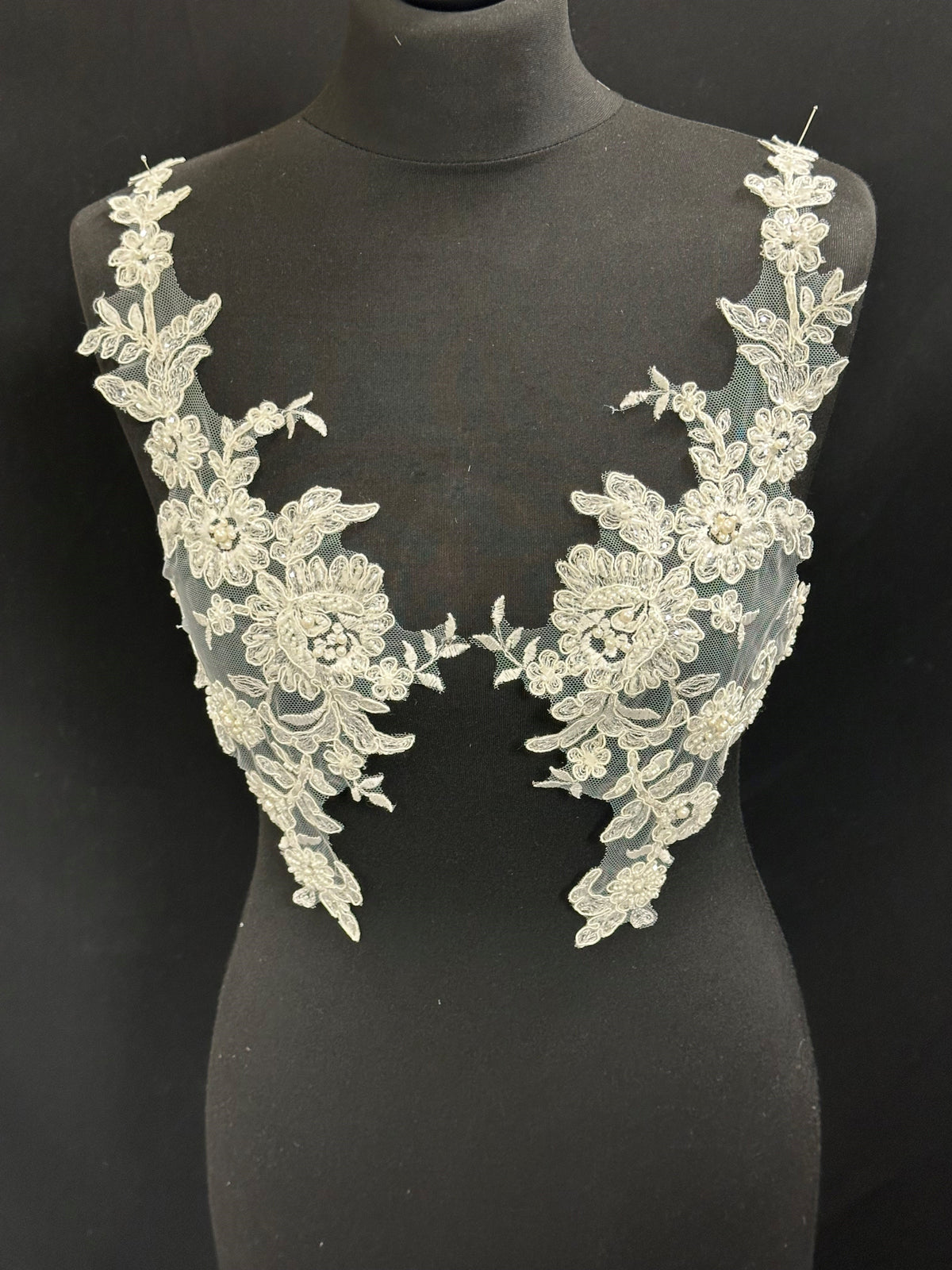 Ivory Corded Lace Appliques - Wisteria