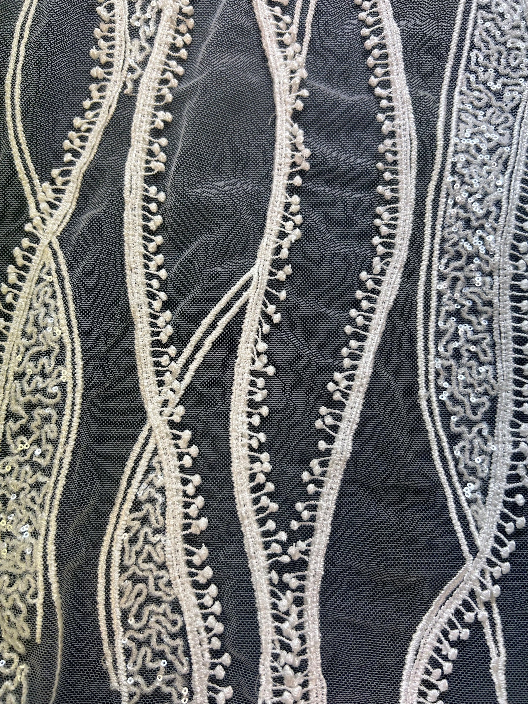 Ivory Embroidered Lace - Xanadu