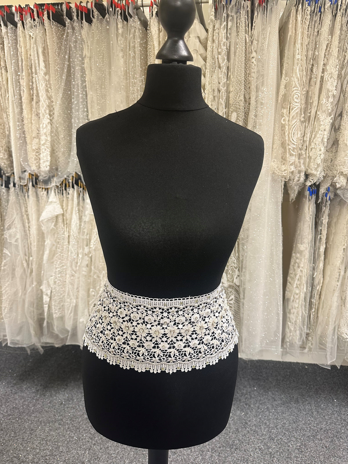 White Beaded Lace Trim - Delilah