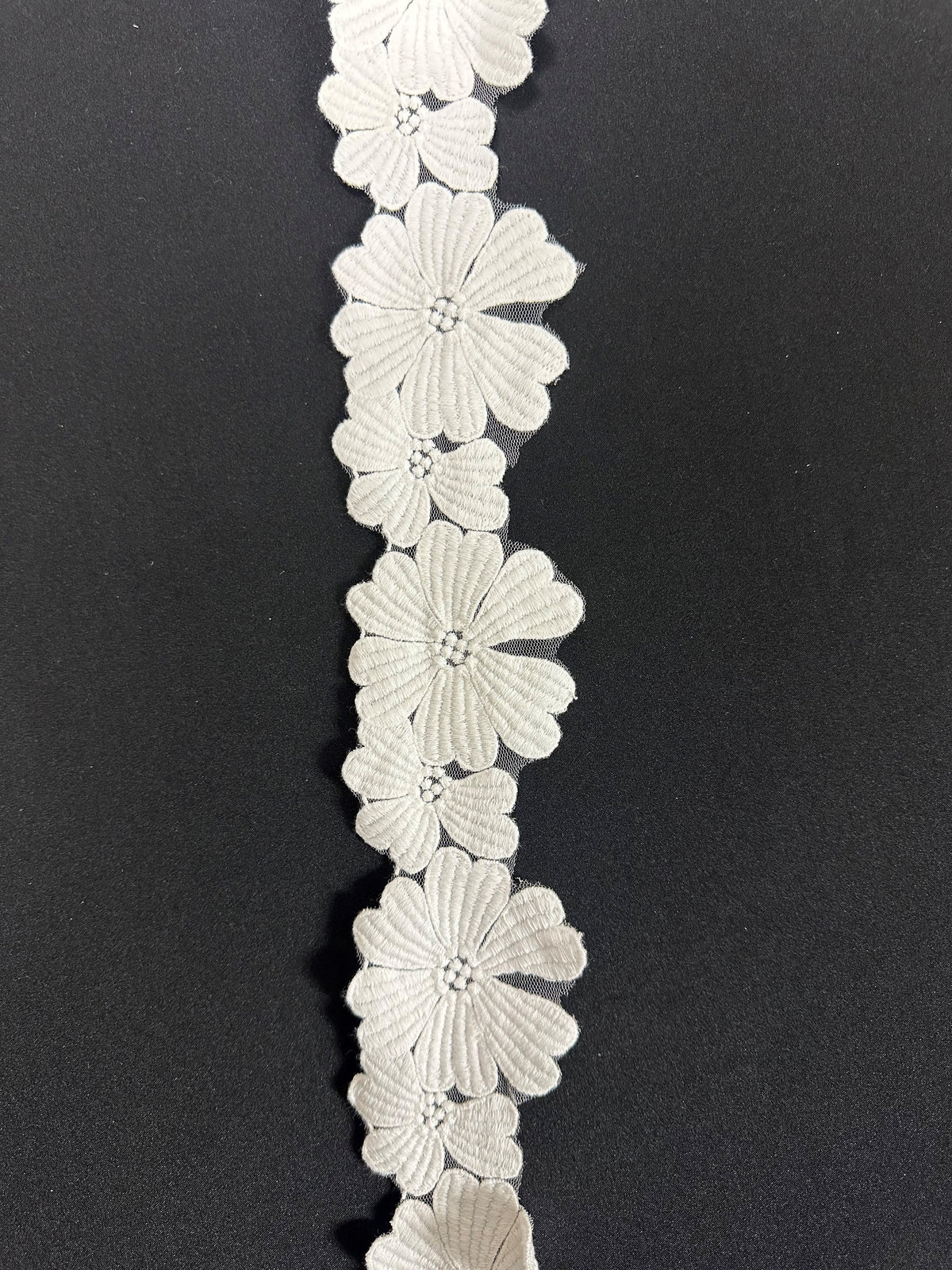 Ivory Guipure Lace Trim - Parakeet