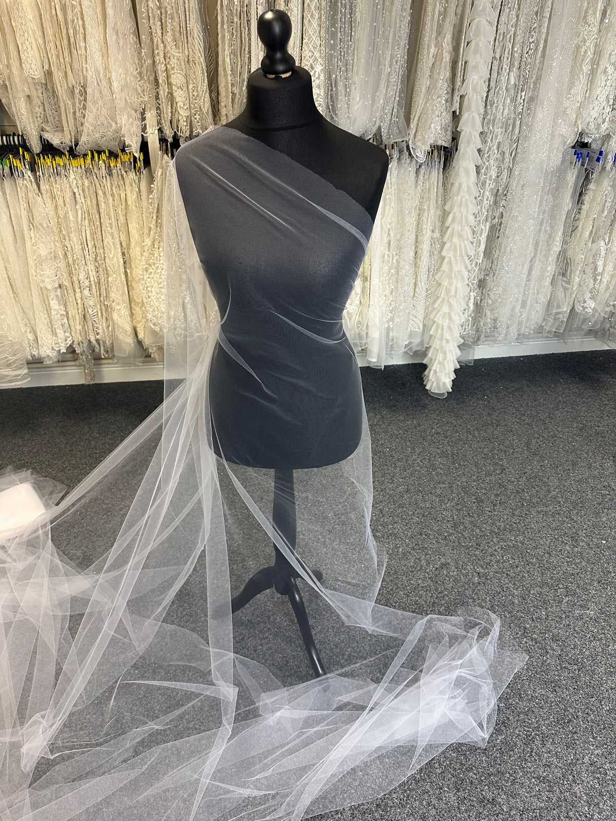 White Bridal Tulle for Veils - Baritone