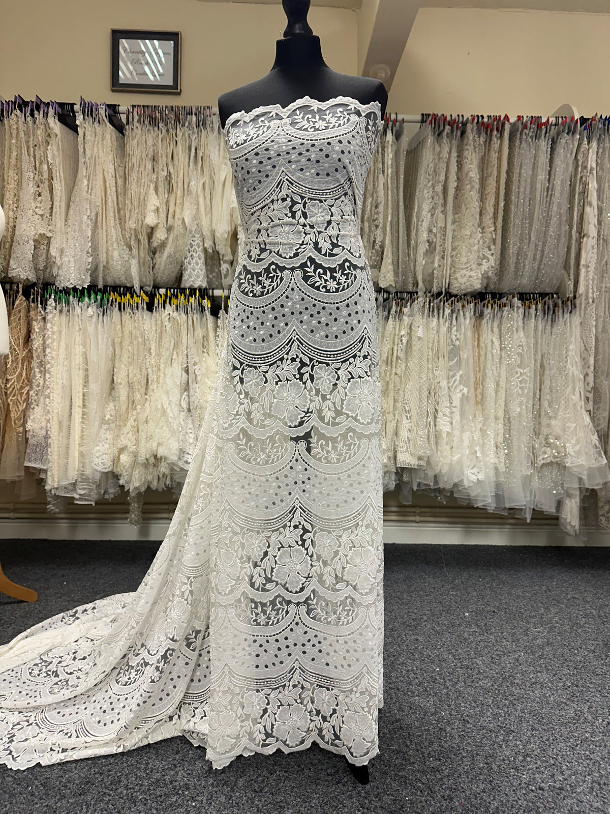 Ivory Laser and Embroidered Lace - Tamara