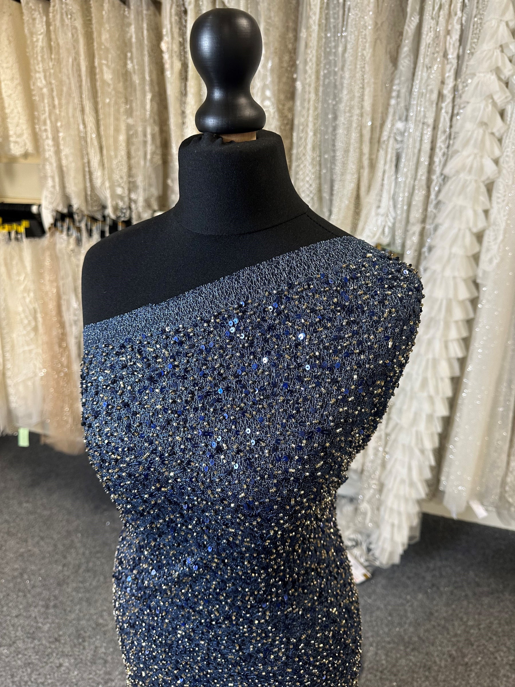 Blue Sequinned Tulle - Moritz