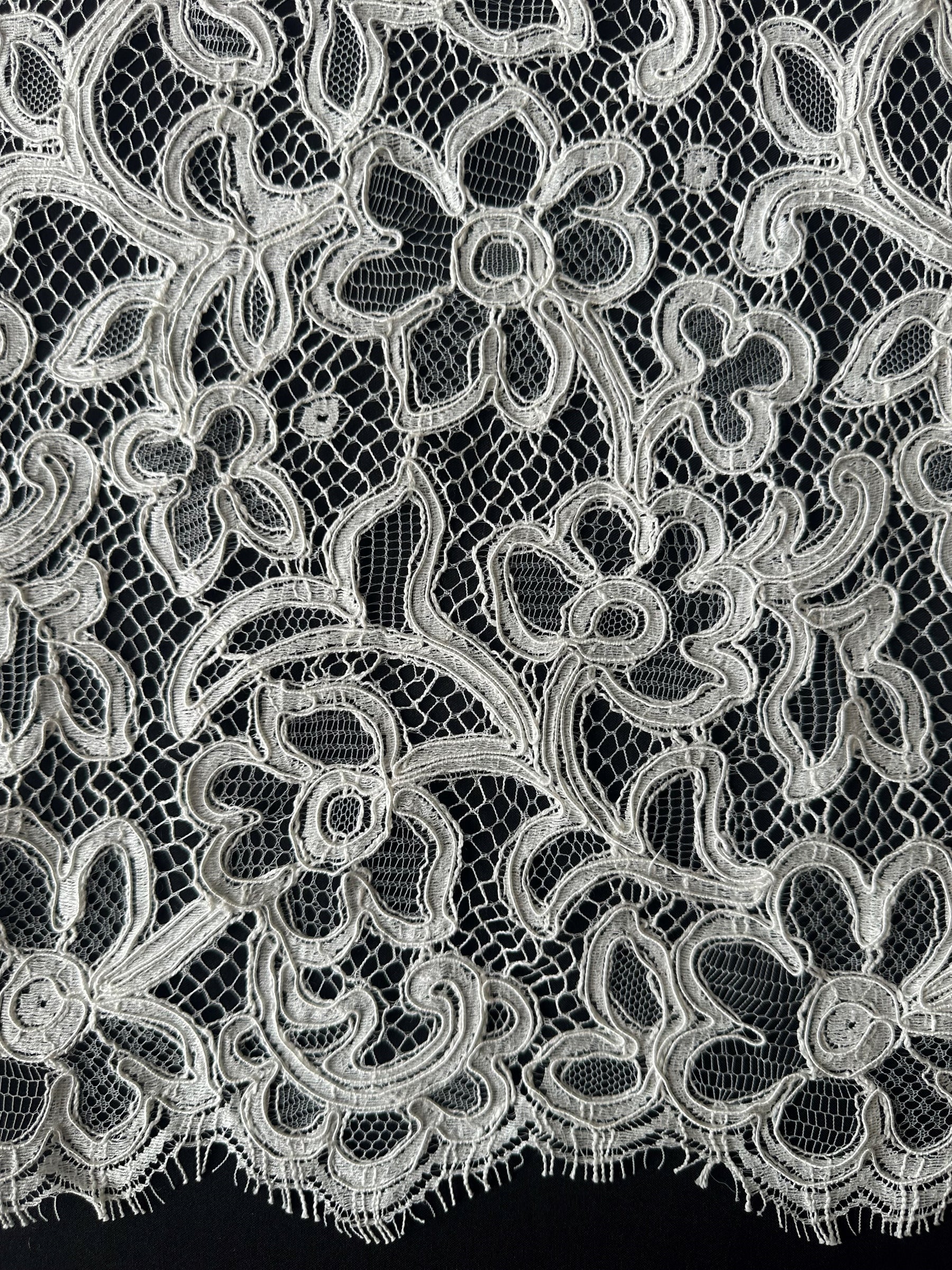 Ivory Corded Chantilly Lace - Jagger